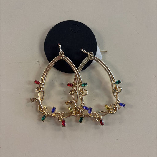 Christmas Lights Hoop Earrings