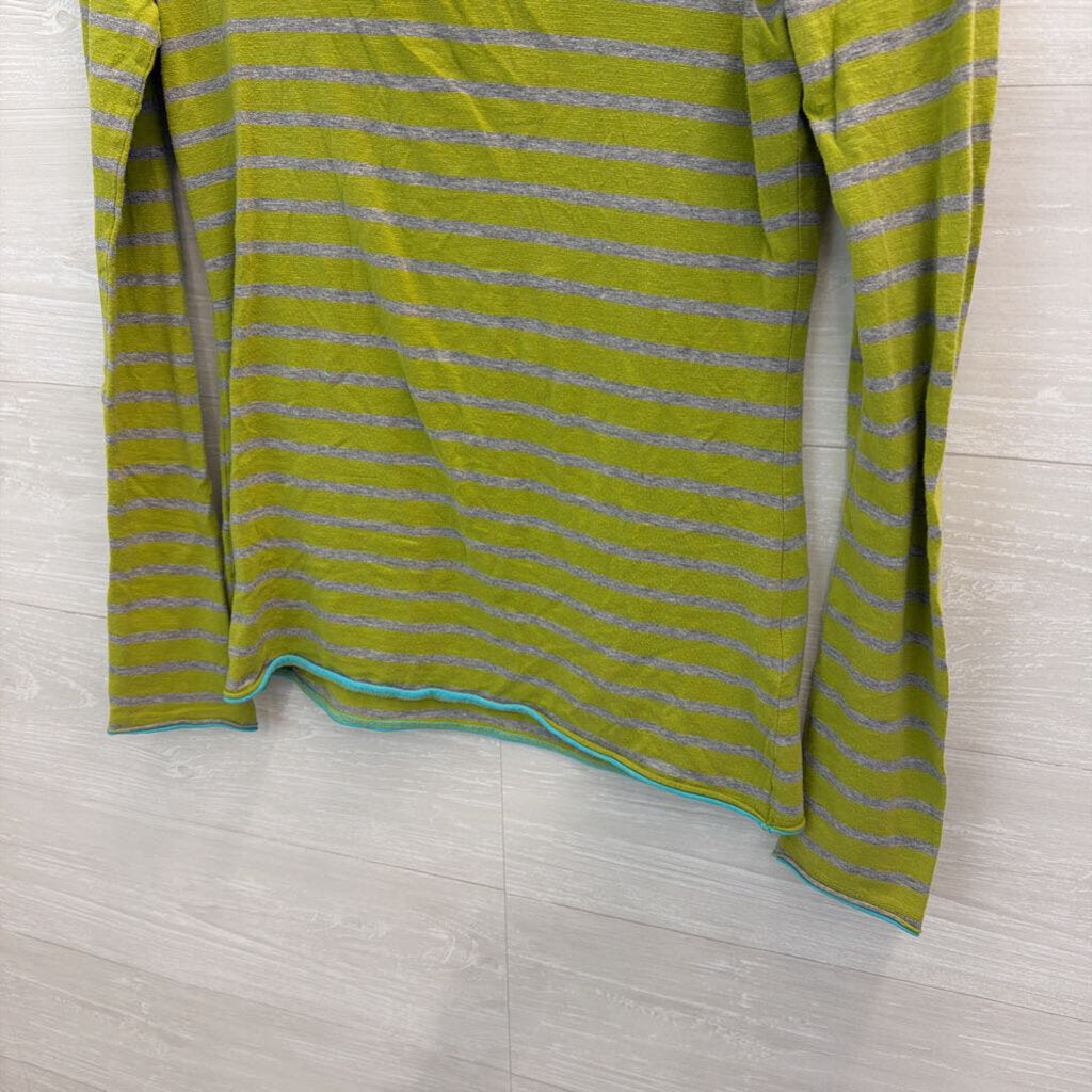 Boden Green/ Grey Striped Long Sleeve Top 10