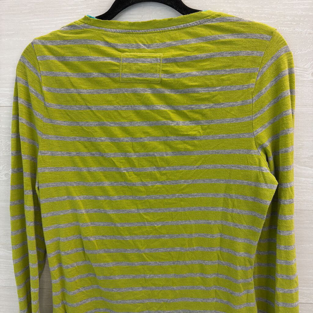 Boden Green/ Grey Striped Long Sleeve Top 10