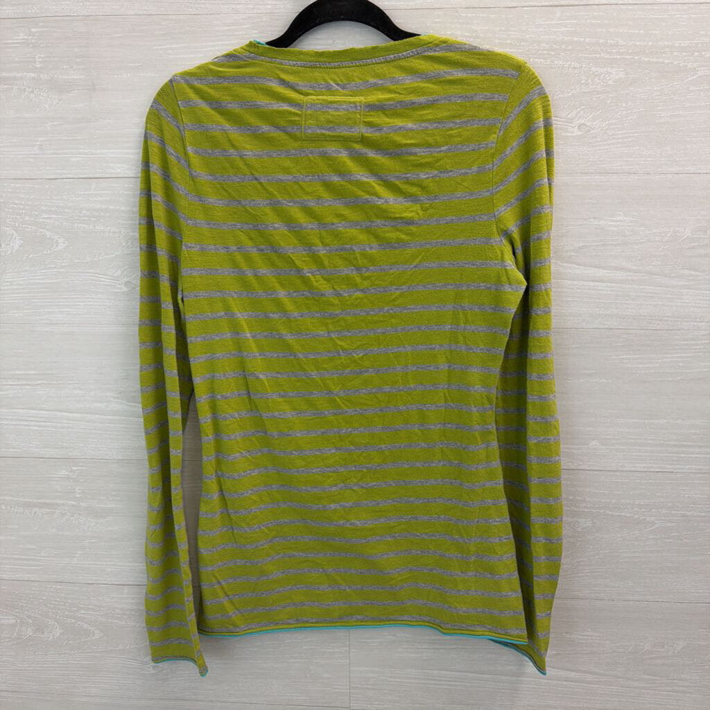 Boden Green/ Grey Striped Long Sleeve Top 10