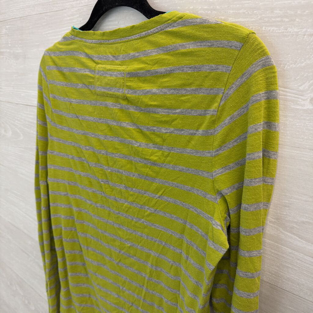 Boden Green/ Grey Striped Long Sleeve Top 10