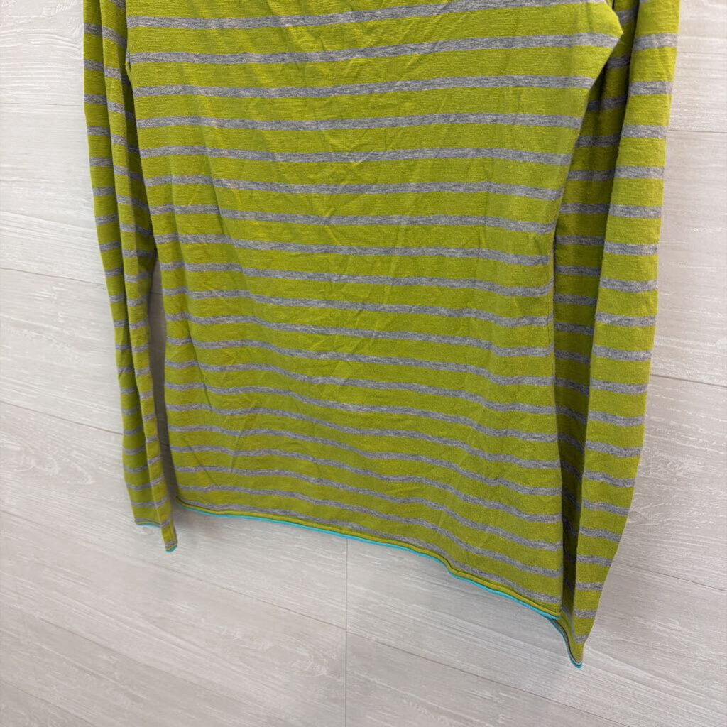 Boden Green/ Grey Striped Long Sleeve Top 10