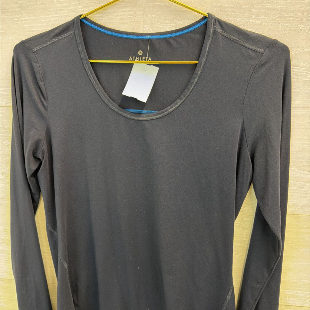 Athleta Blue Long Sleeve Athletic Top Small