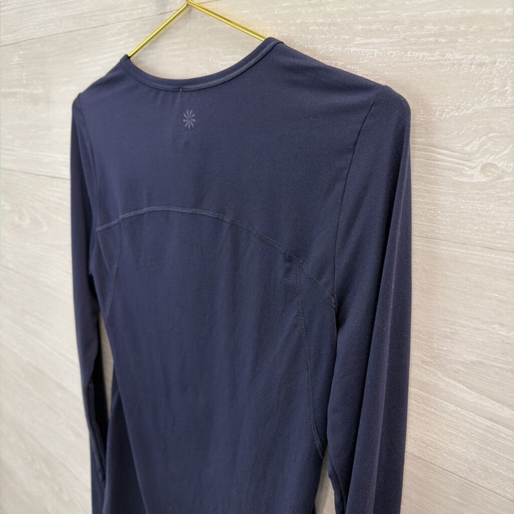 Athleta Blue Long Sleeve Athletic Top Small