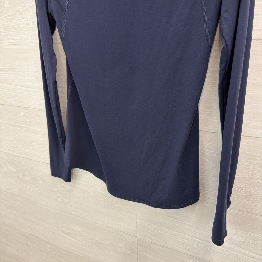 Athleta Blue Long Sleeve Athletic Top Small