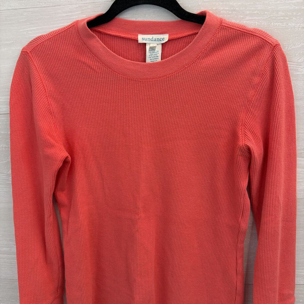 Sundance Coral Thermal Long Sleeve Pullover Small