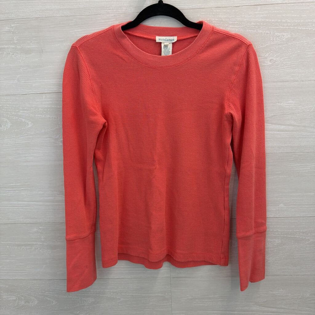 Sundance Coral Thermal Long Sleeve Pullover Small
