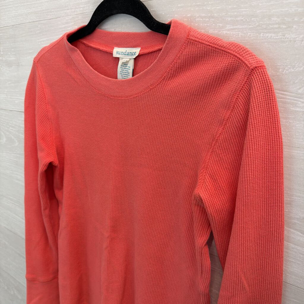 Sundance Coral Thermal Long Sleeve Pullover Small