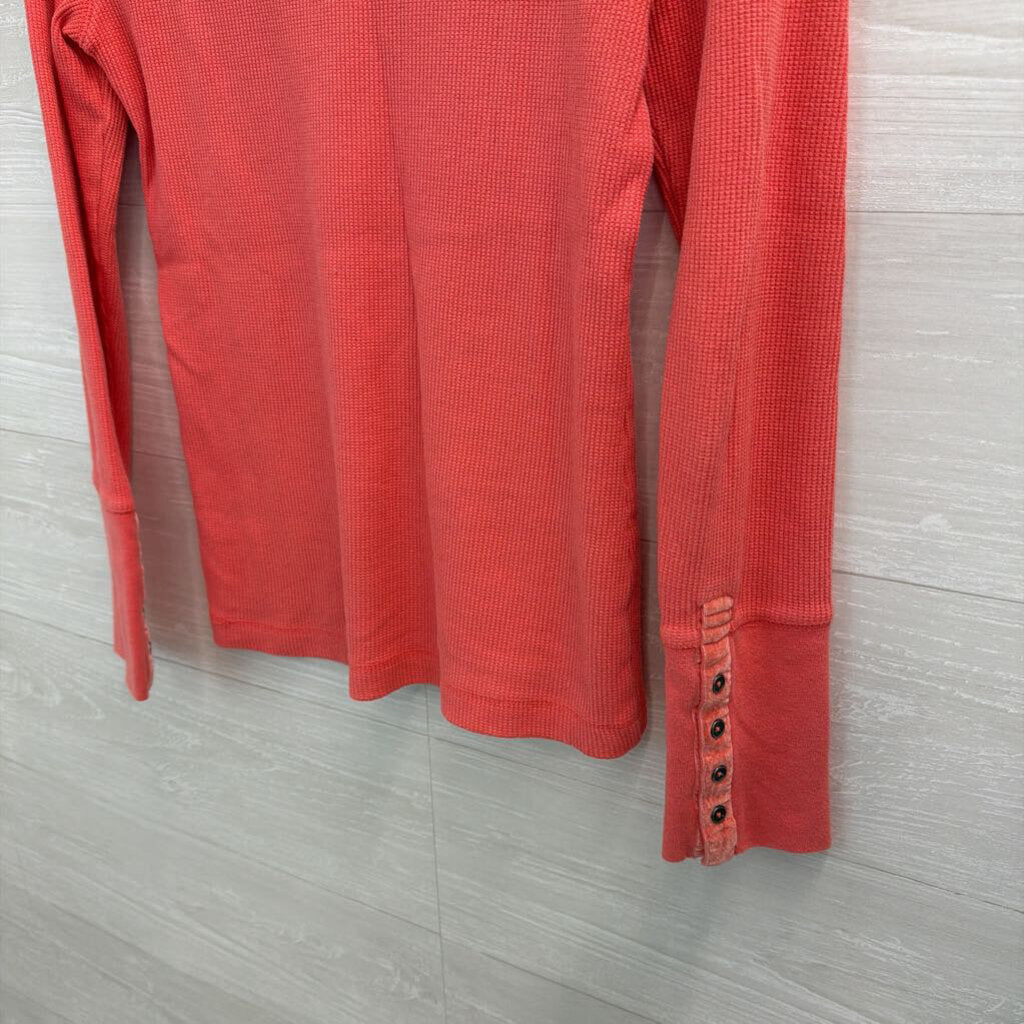Sundance Coral Thermal Long Sleeve Pullover Small
