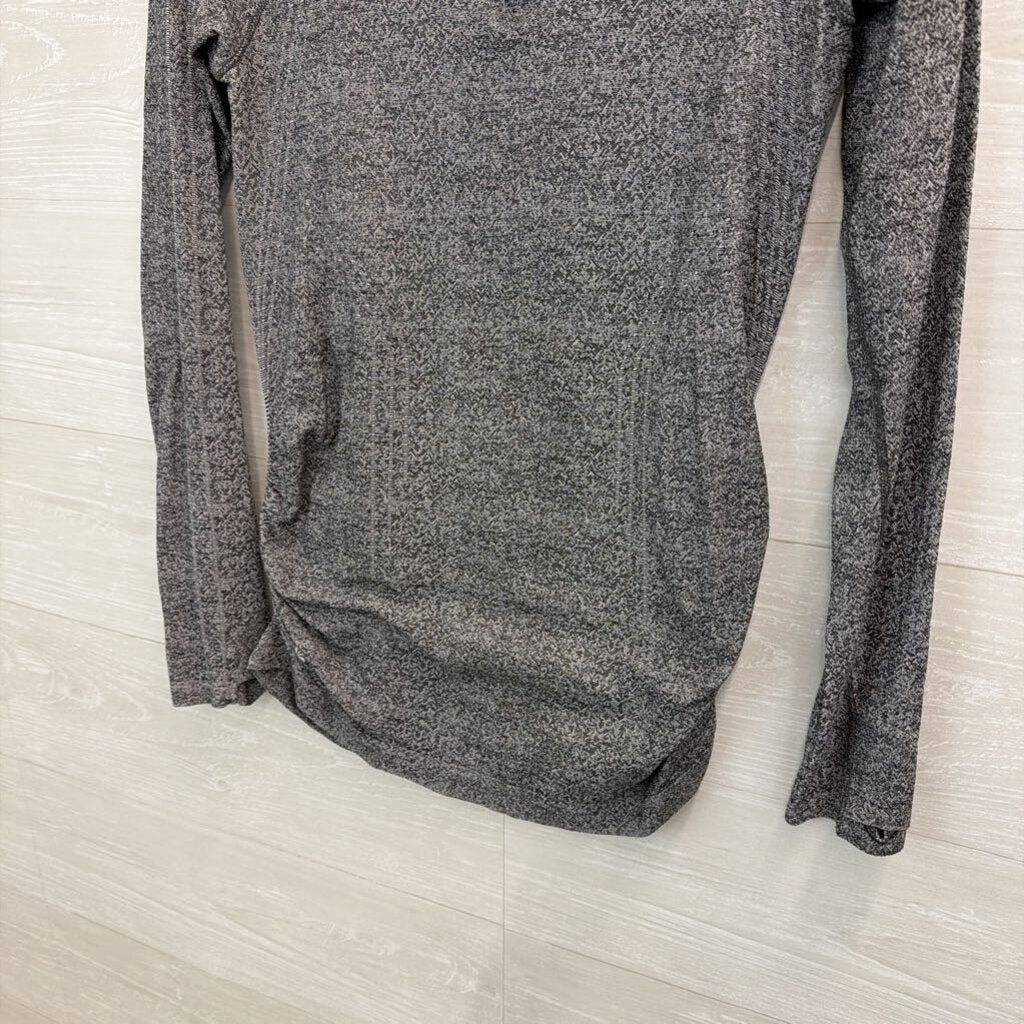 Athleta Grey Quarter Zip Long Sleeve Pullover Small