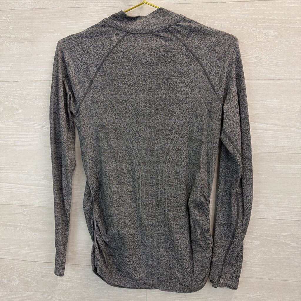 Athleta Grey Quarter Zip Long Sleeve Pullover Small