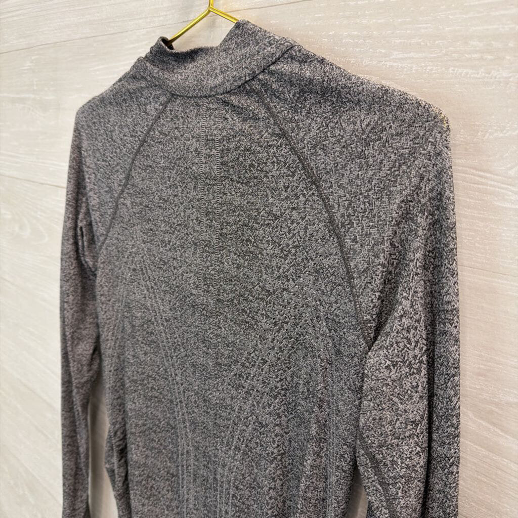 Athleta Grey Quarter Zip Long Sleeve Pullover Small