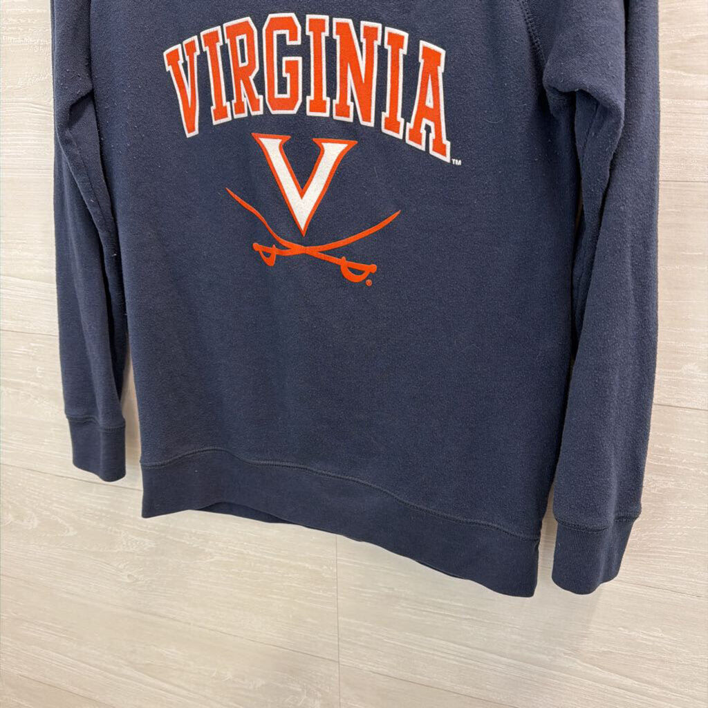 MV Sport Navy Virginia Cavaliers Crewneck Pullover Small