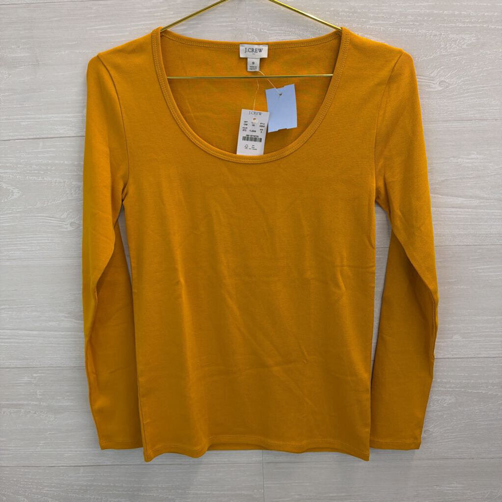 J Crew Yellow Long Sleeve Top Small