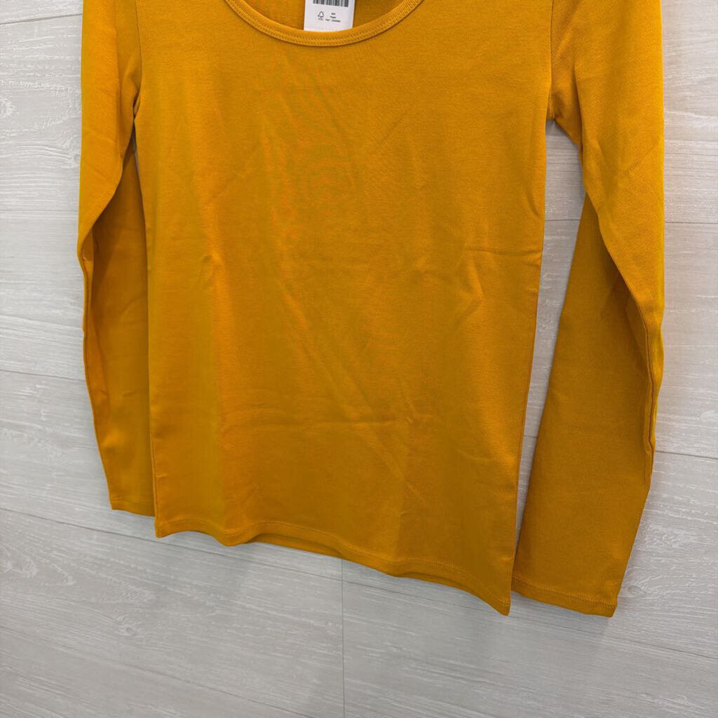 J Crew Yellow Long Sleeve Top Small