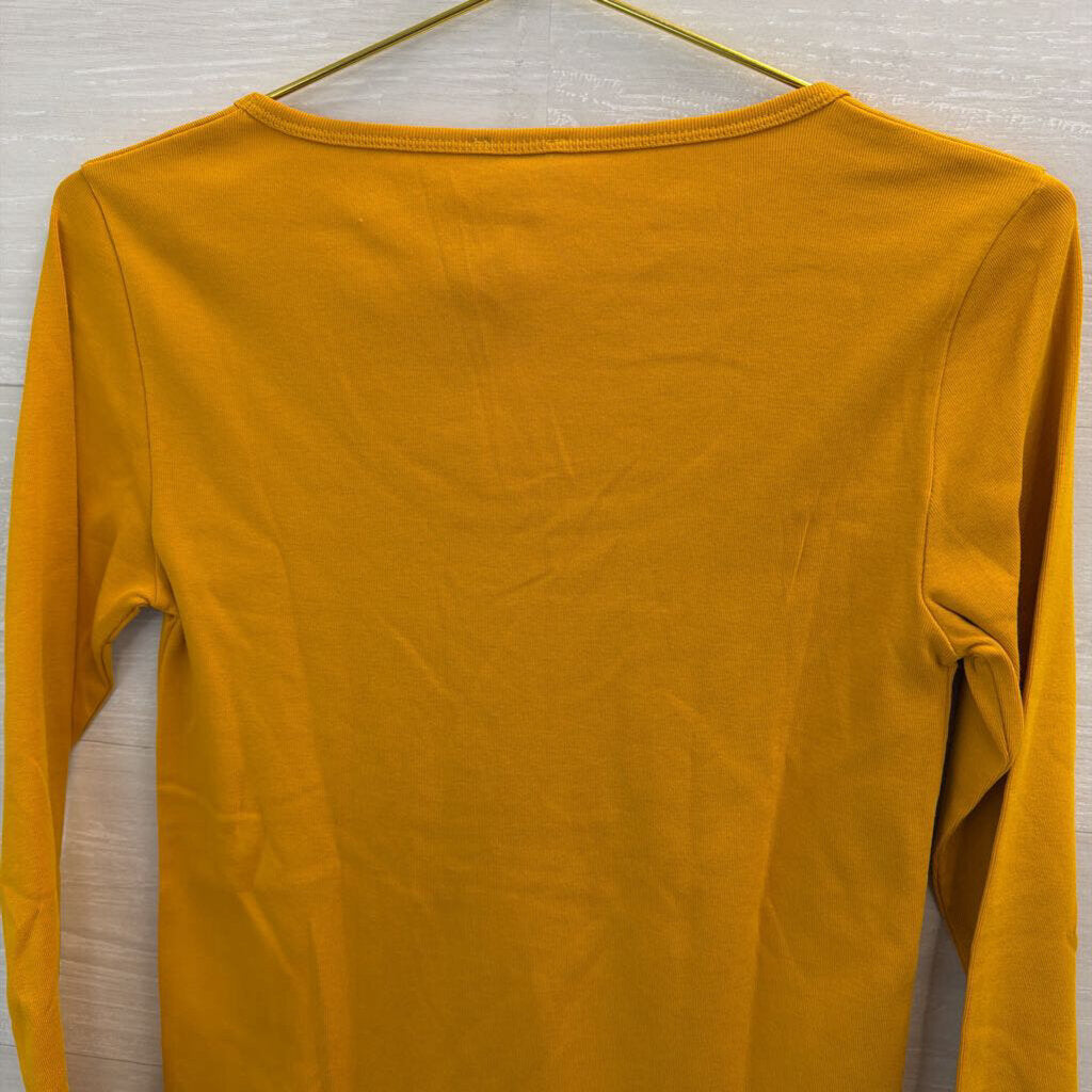 J Crew Yellow Long Sleeve Top Small