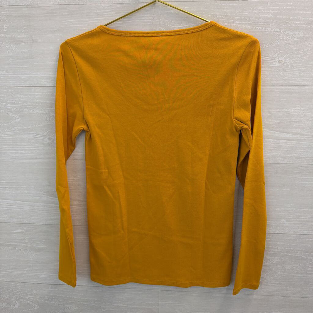 J Crew Yellow Long Sleeve Top Small