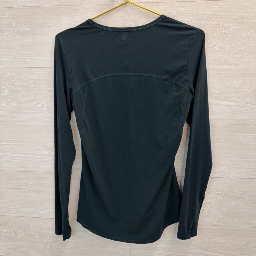 Athleta Green Long Sleeve Athletic Top Small