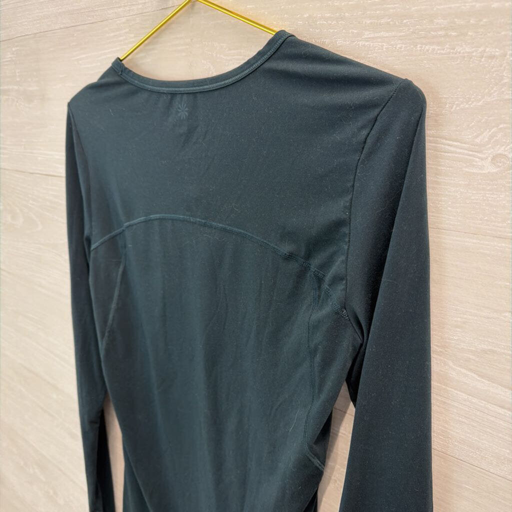 Athleta Green Long Sleeve Athletic Top Small