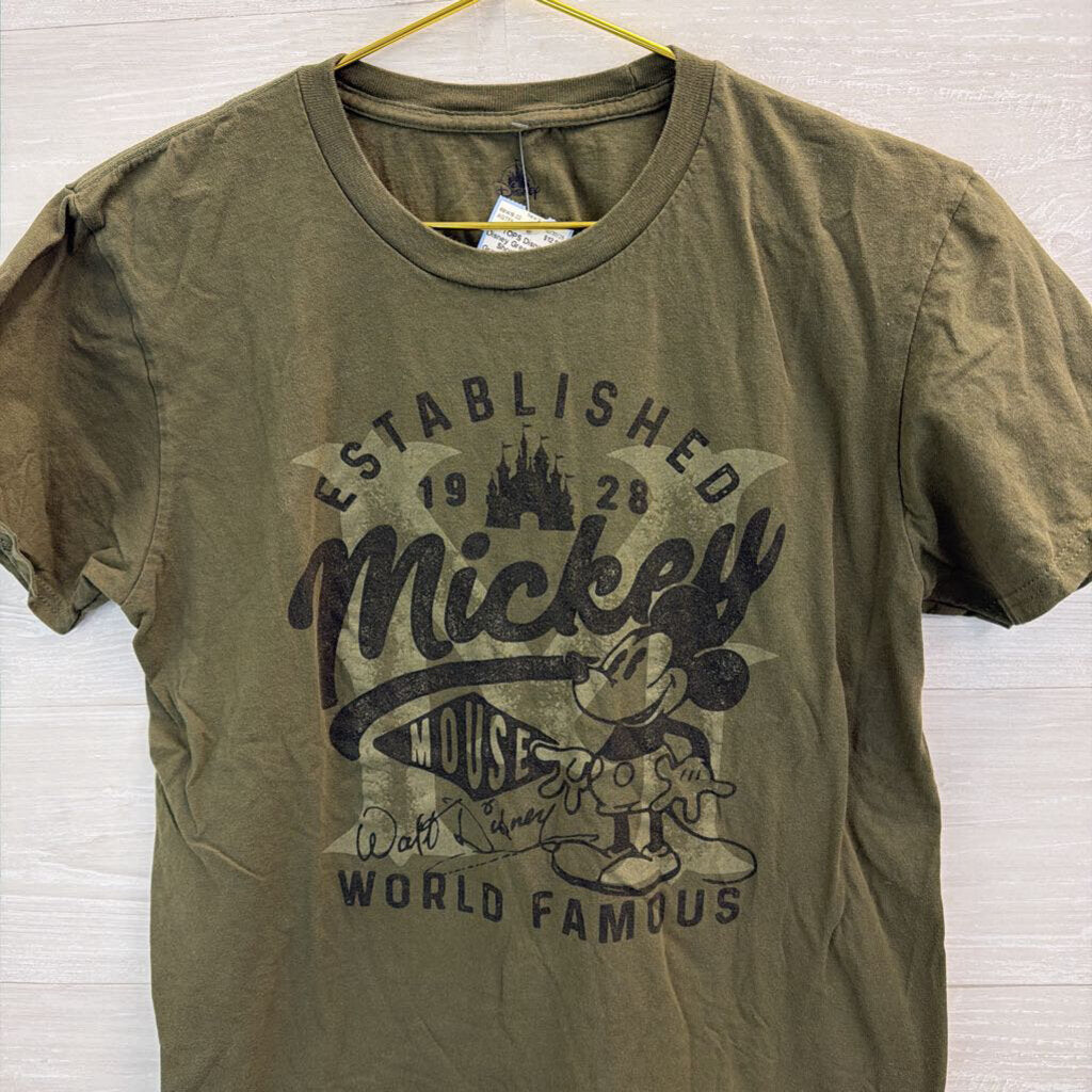 Disney Green Mickey Short Sleeve Graphic Tee Medium