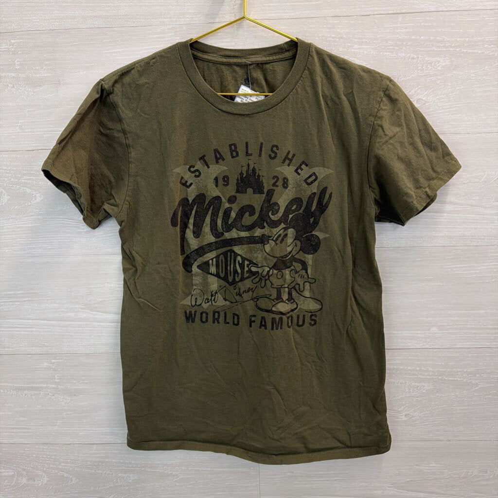 Disney Green Mickey Short Sleeve Graphic Tee Medium