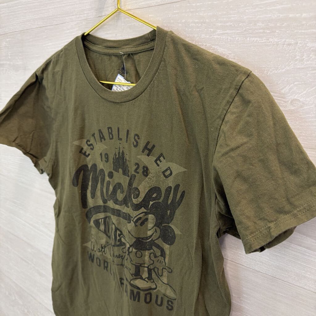 Disney Green Mickey Short Sleeve Graphic Tee Medium