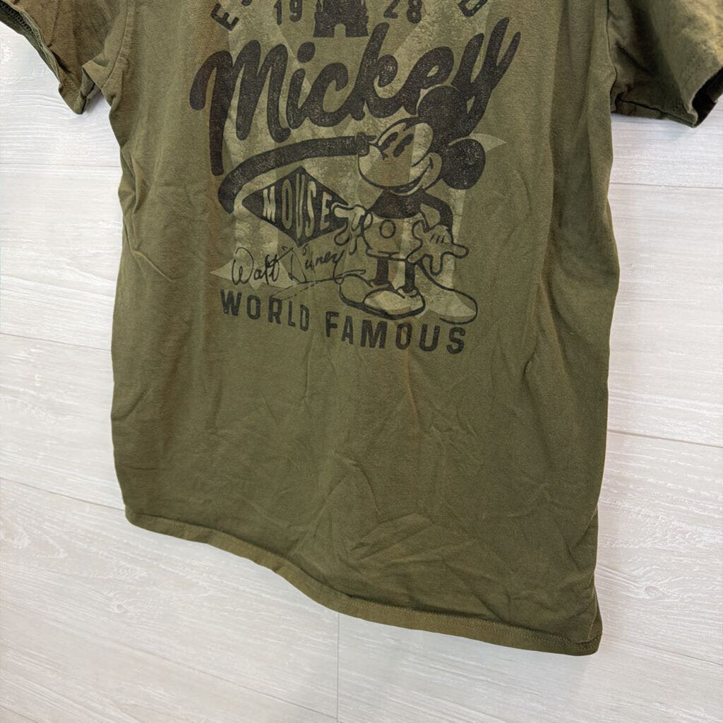 Disney Green Mickey Short Sleeve Graphic Tee Medium