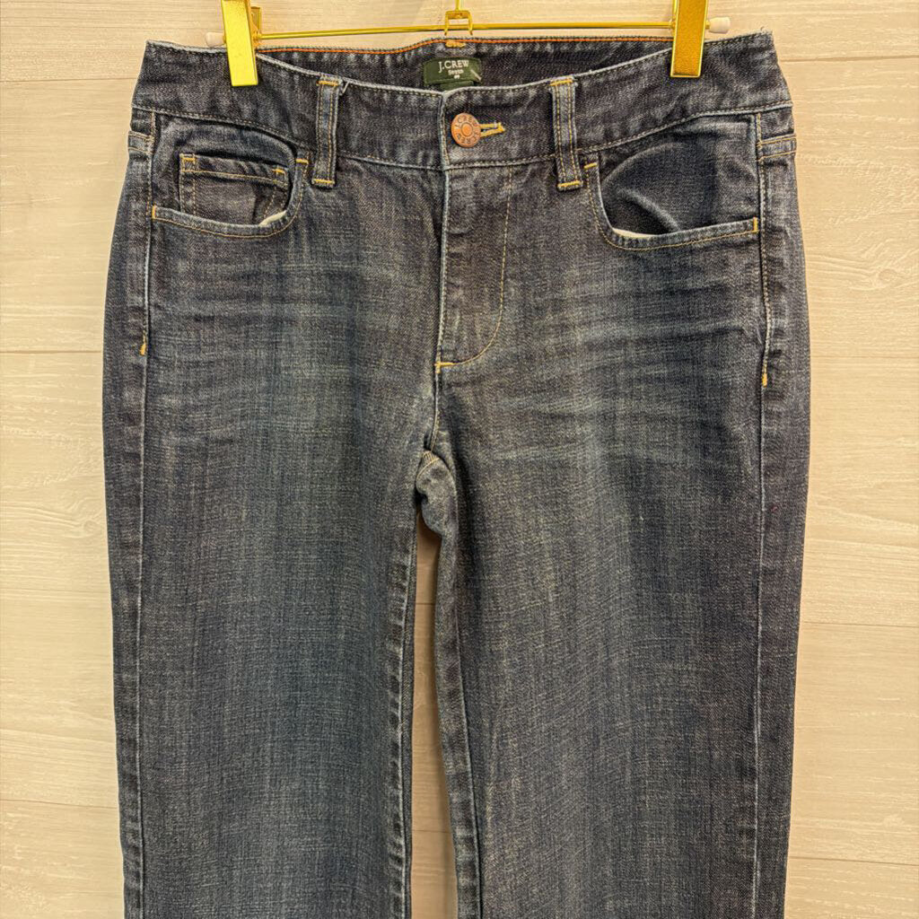 J Crew Dark Wash Wide Leg Jeans 6