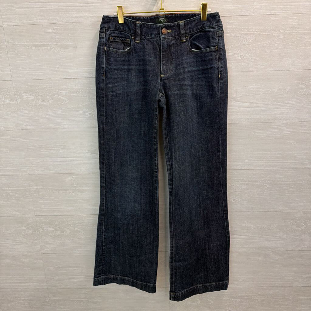 J Crew Dark Wash Wide Leg Jeans 6