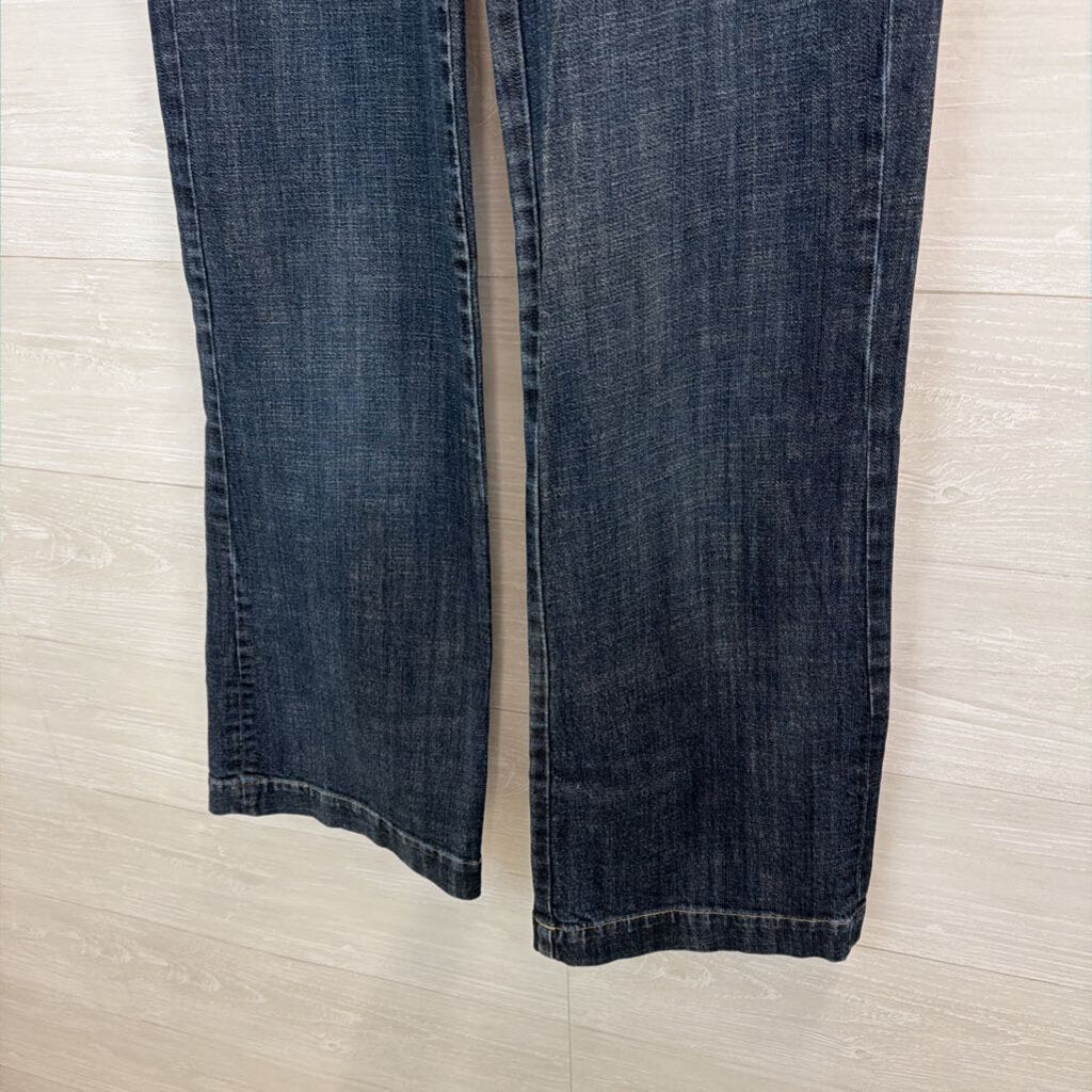 J Crew Dark Wash Wide Leg Jeans 6