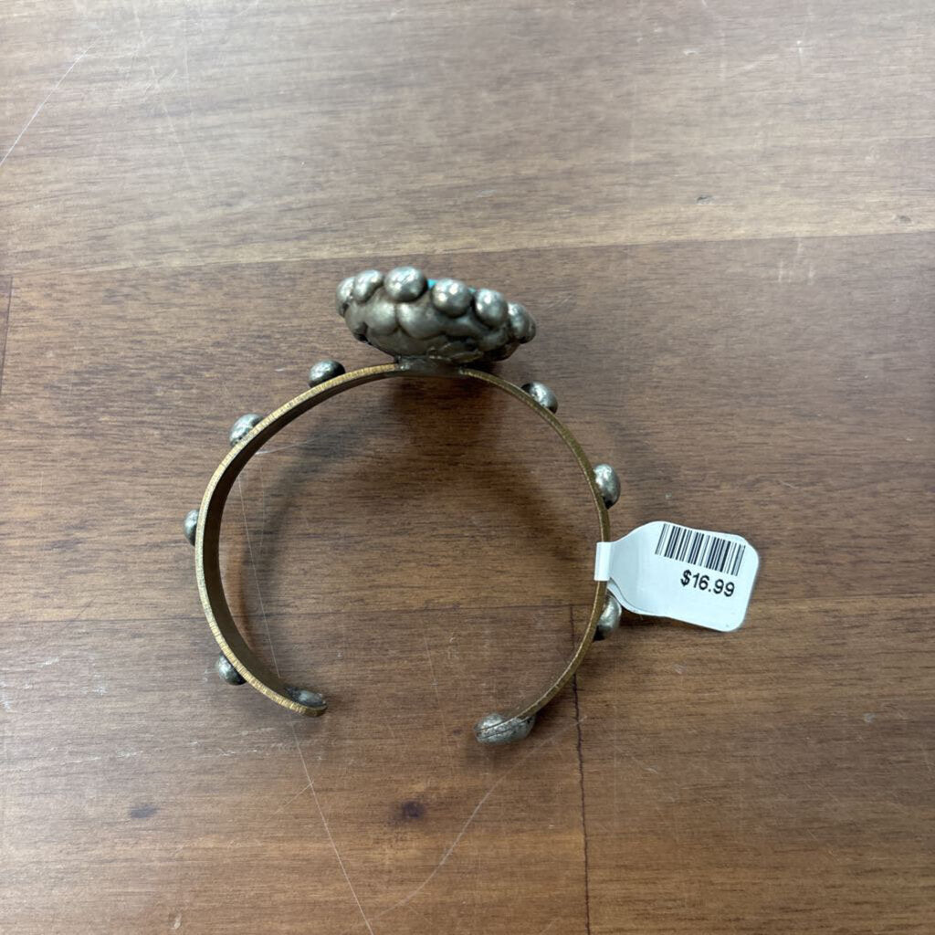 Silver/ Turquoise Stone Statement Bracelet