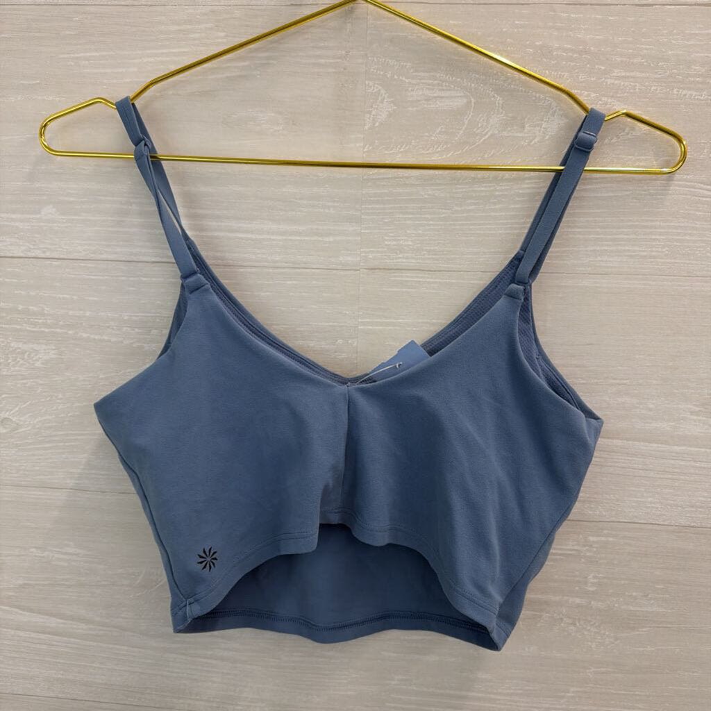 Athleta Blue Cropped Athletic Tank Top Small