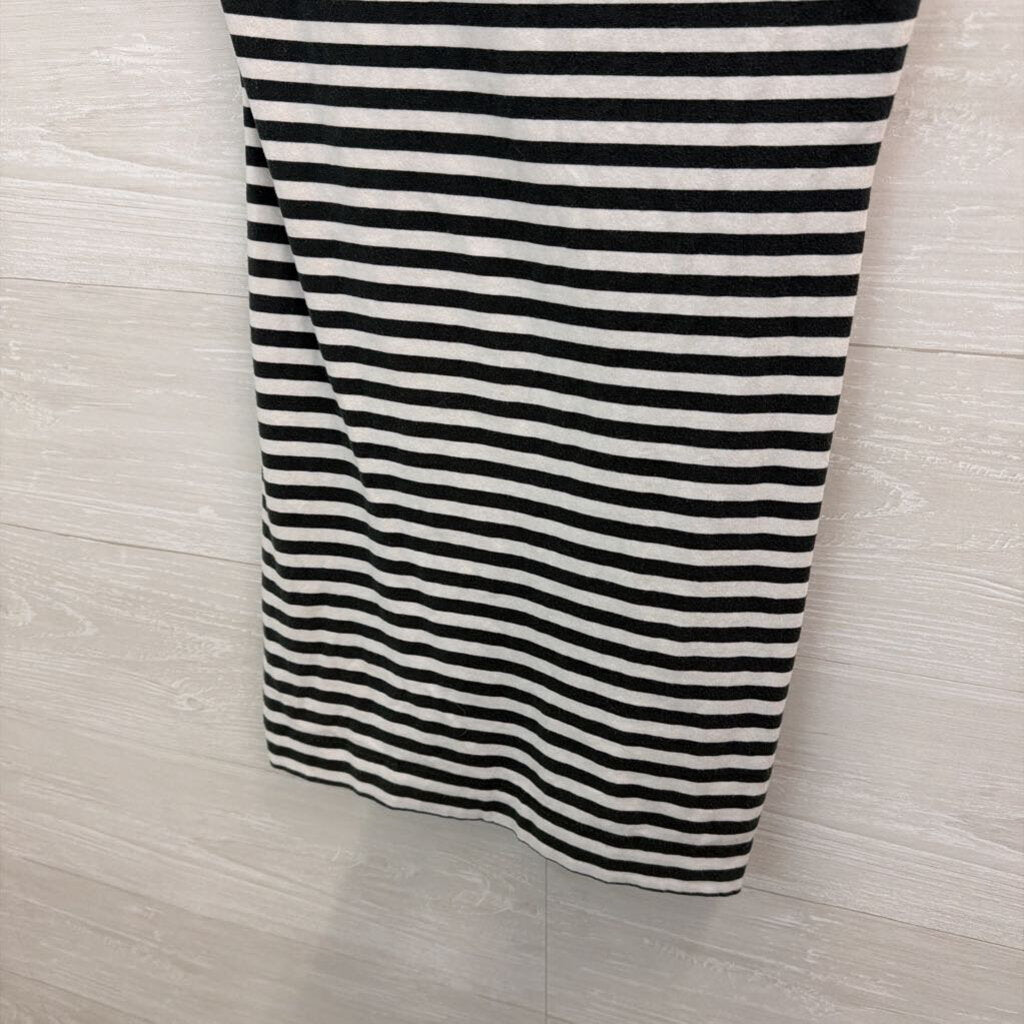 French Connection Green/ White Striped Short Sleeve Dress 2