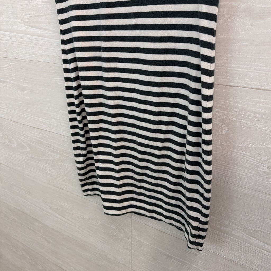 French Connection Green/ White Striped Short Sleeve Dress 2