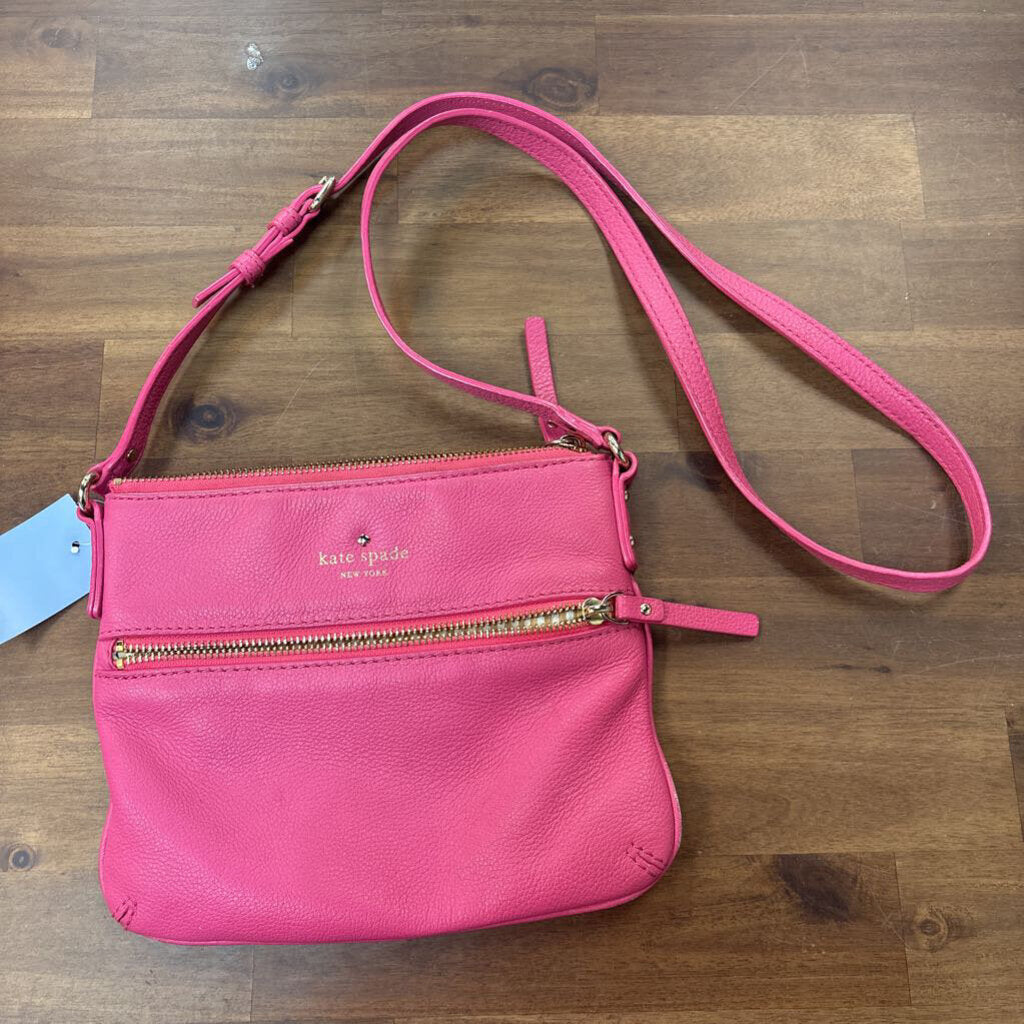 Kate Spade Pink Pebbled Leather Crossbody Purse