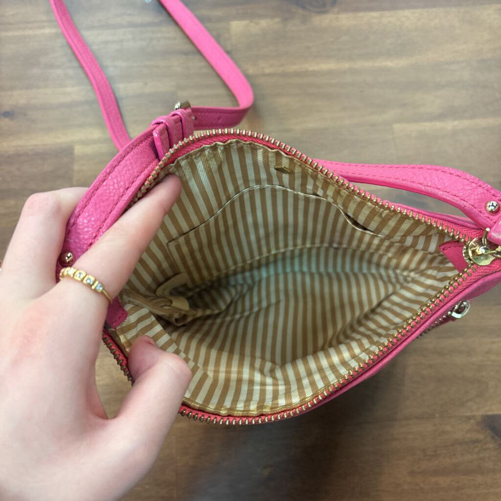 Kate Spade Pink Pebbled Leather Crossbody Purse