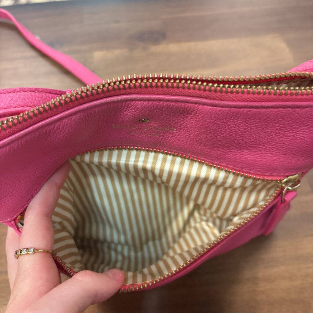 Kate Spade Pink Pebbled Leather Crossbody Purse