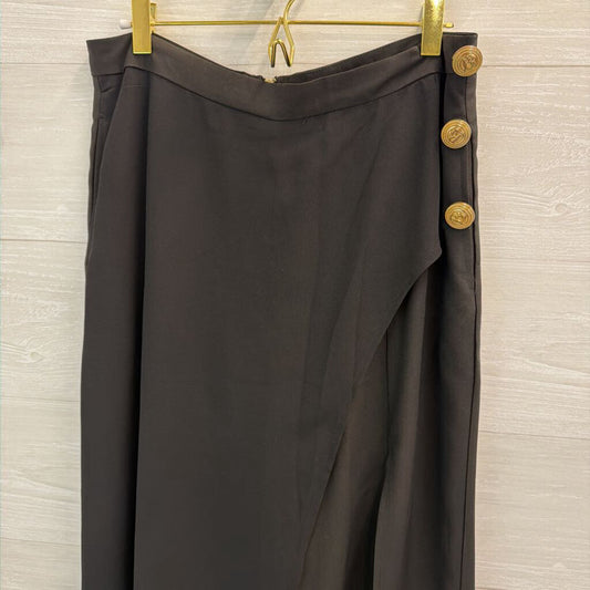 Nasty Gal Black High Waisted Layered Trouser Pants 8