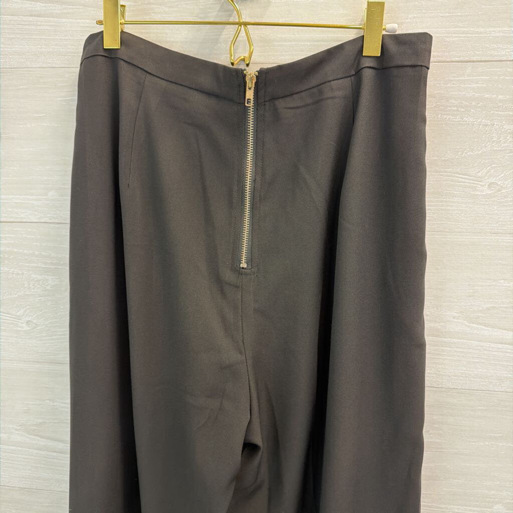 Nasty Gal Black High Waisted Layered Trouser Pants 8