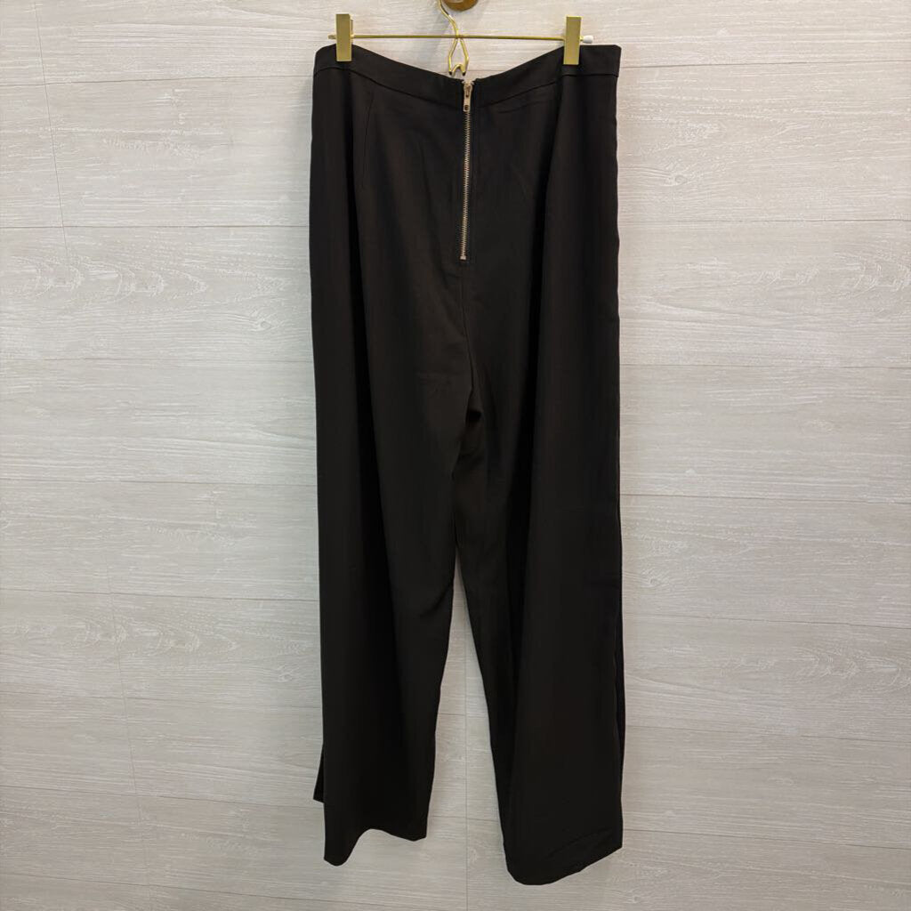 Nasty Gal Black High Waisted Layered Trouser Pants 8