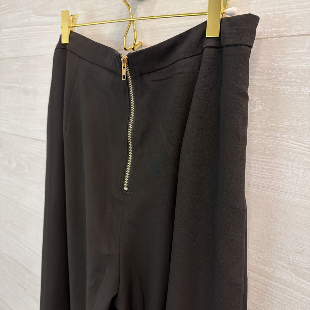 Nasty Gal Black High Waisted Layered Trouser Pants 8