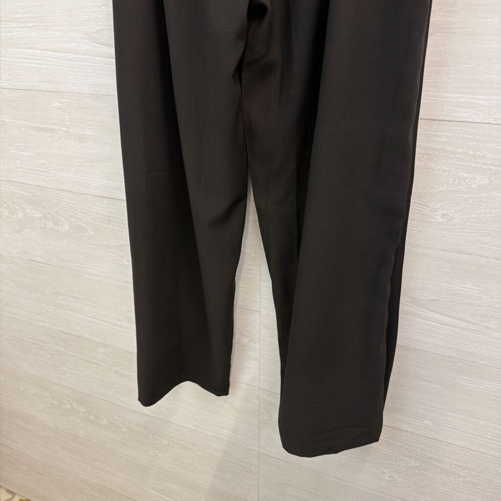 Nasty Gal Black High Waisted Layered Trouser Pants 8