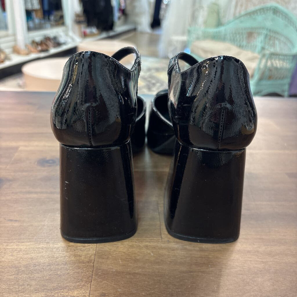 Wild Fable Black Patent Leather Platform Mary Jane Heels 9.5