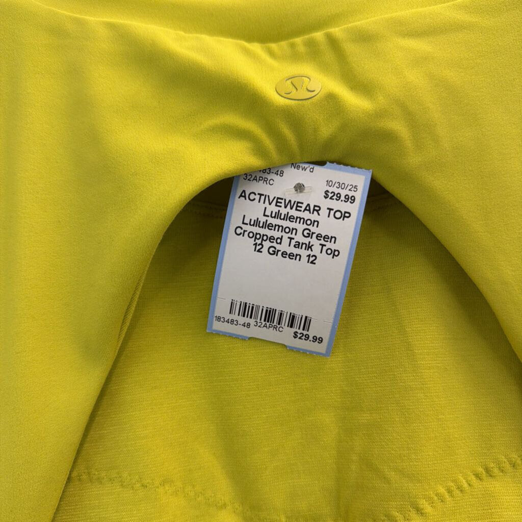 Lululemon Green Cropped Tank Top 12