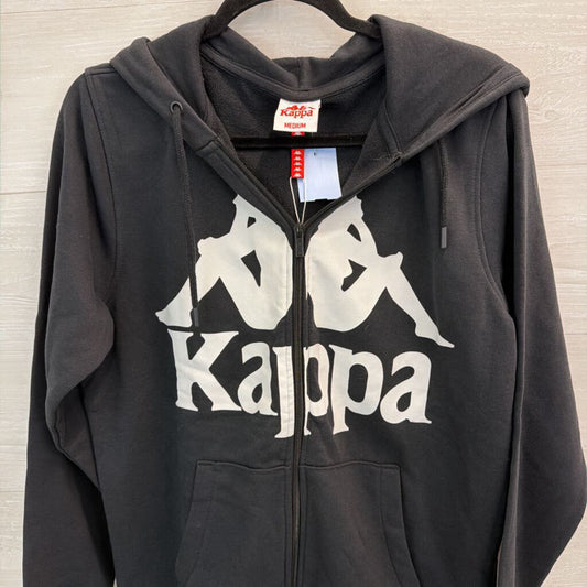 Kappa Black/ White Logo Zip Up Jacket Medium
