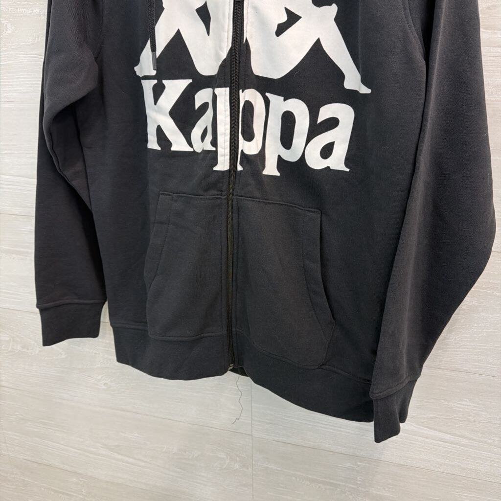 Kappa Black/ White Logo Zip Up Jacket Medium