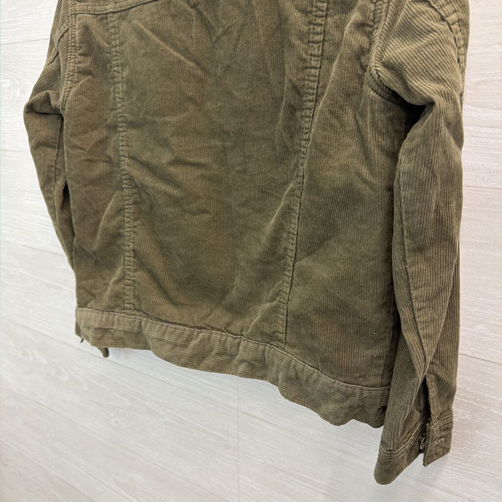 Pac Sun Green Corduroy Fleece Lined Jacket Small