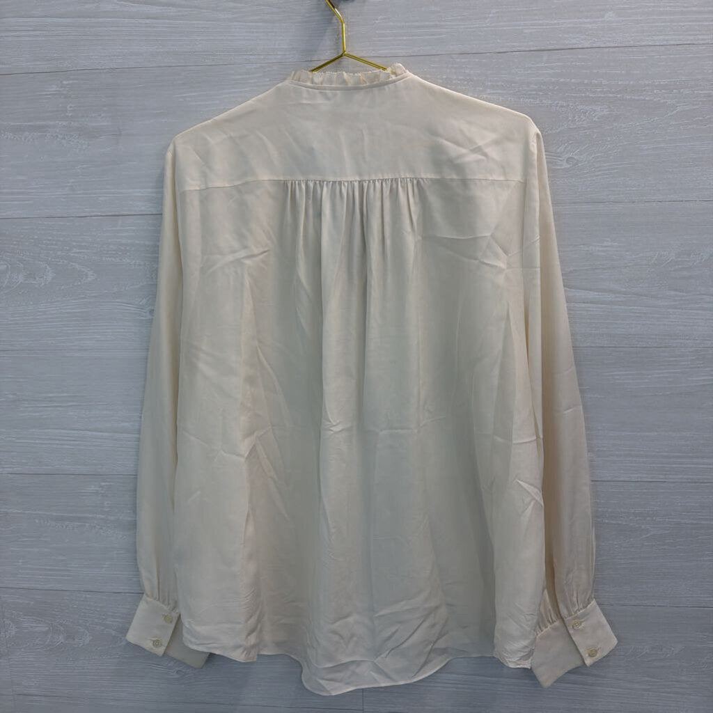 Kate Spade White/ Black Floral Lace Long Sleeve Top Medium