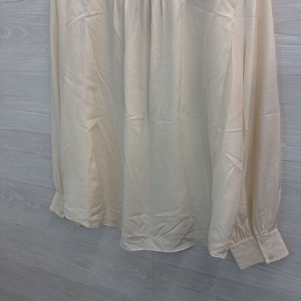 Kate Spade White/ Black Floral Lace Long Sleeve Top Medium