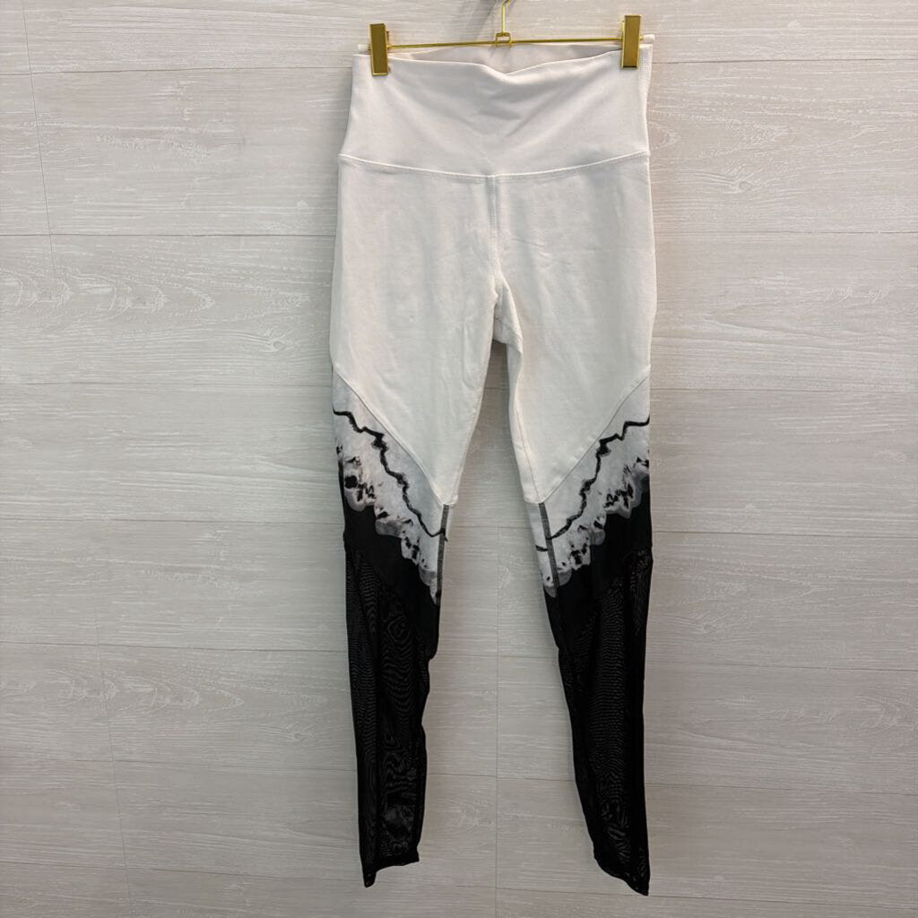 Alo White/ Black Ankle Print Leggings Medium